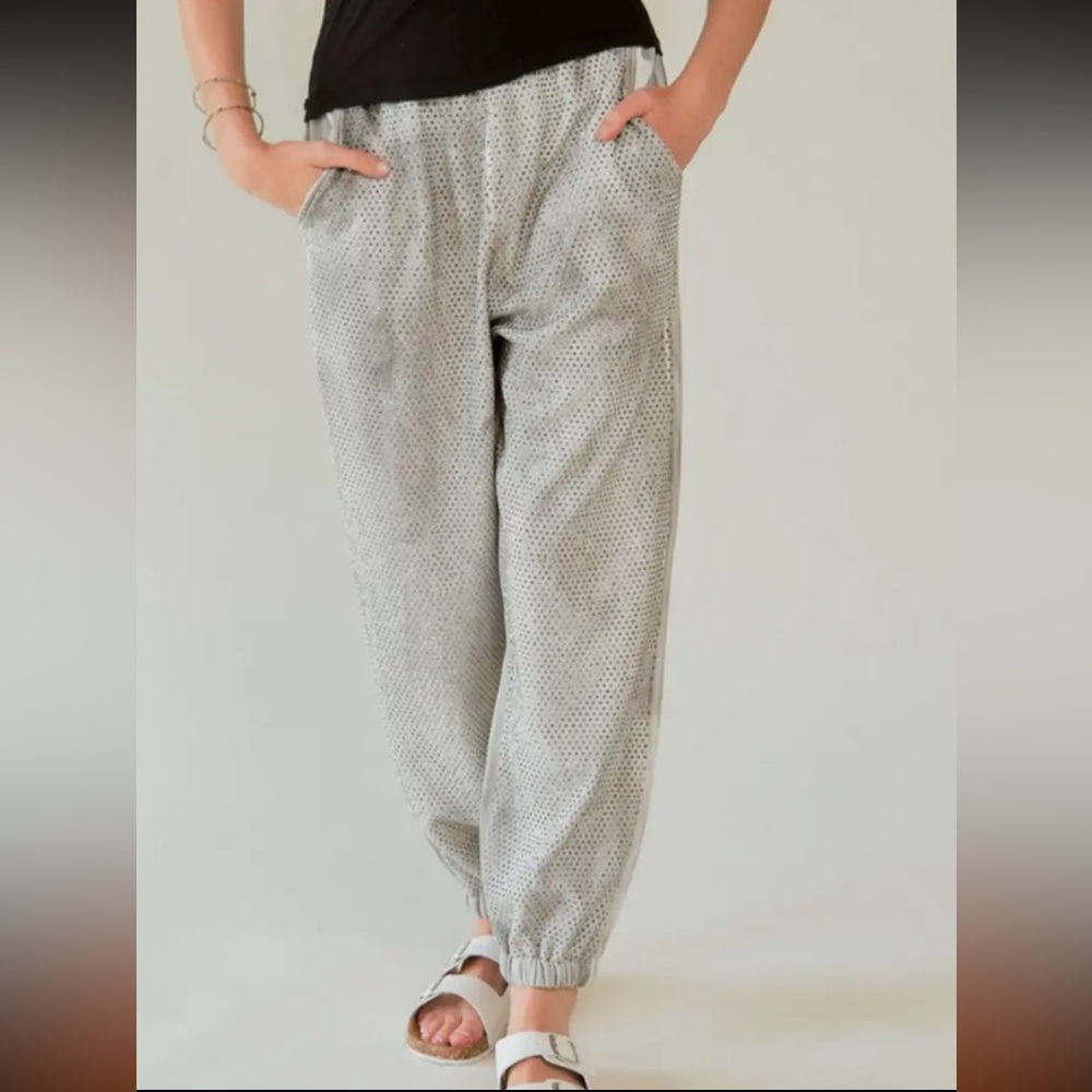 Gray Bedazzled Jogger Pants